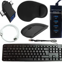 ANJO Keyboard-Wireless Mouse-Wrist Support Pad-3.0Hub-Cleaner-OTG 2in1-Ext Cable-LED Combo Set Designed for Gaming-image-62