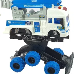 Kids Pull Back Electric Safety Truck Dumper Vehicle Toy Dumper Truck with Friction Power 6 Wheel Excavator Truck Sound and Light Effect Toy Truck-20