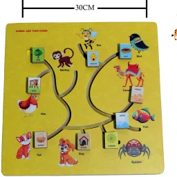 Animal & Their Home Maze Toy - Multicolor-10