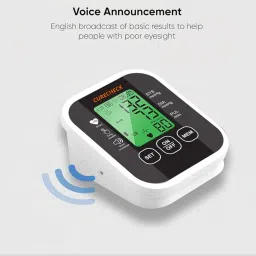 curecheck Digital Fully Automatic Upper Arm Blood Pressure Machine For Home Use with Voice Announcement Function | Large Display + Cuff Kit Bp Monitor image 2