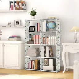 Plastic Metal 8 Shelf Book Organizer Kids, office, Study Rooms Plastic Open Book Shelf-13
