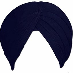 Bismaadh 5 Meter Navy Blue Solid Dastar-image-58