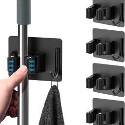 Black Stainless Steel Broom Holder-picture-14