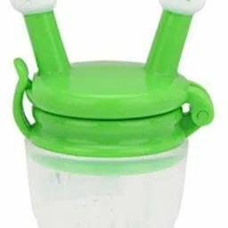 graysee Baby Silicone Food Feeder And Fruit Nibbler Combo Teether and Feeder Teether and Feeder (Blue)- Silicone image 3