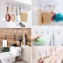 xbey Plastic Wall Hooks Hangers for Hanging Robe, Coat, Towel, Keys, Bags, Calendar Hook 15 image 5