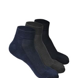 Heelium Men 3 Odour-Free Breathable Padded Base Anti-bacterial Bamboo Quarter Length Socks-39