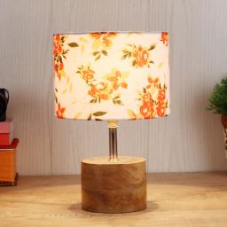 Devansh Wood Table Lamp With Multicolor Cotton Shade by New Era-picture-24