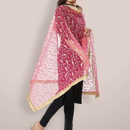 Dupatta Bazaar Embroidered Dupatta with Zari image 4