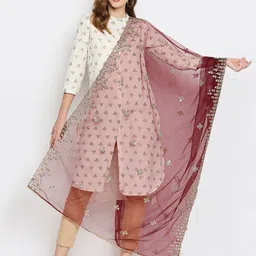 Dupatta Bazaar Embroidered Dupatta with Zari image 5