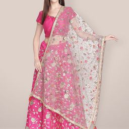 Dupatta Bazaar Embroidered Dupatta with Zari image 4