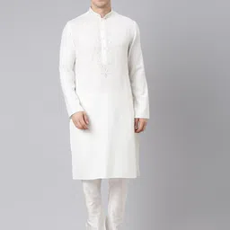 TheEthnic.Co Men Cotton Thread Work Kurta-picture-45