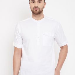 even Men White Chikankari Kurta-image-15