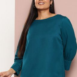 Sztori Plus Size Cuffed Sleeves Top-picture-0