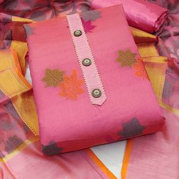 KALINI Floral Woven Design Banarasi Jacquard Unstitched Dress Material-picture-41