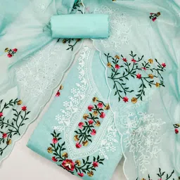 LeeliPeeri Designer Embroidered Unstitched Dress Material-image-48
