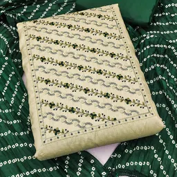 KIMISHA Floral Embroidered Unstitched Dress Material-image-24