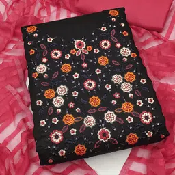 KIMISHA Floral Embroidered Unstitched Dress Material-image-22