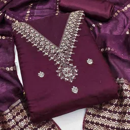 KALINI Embroidered Unstitched Dress Material-image-23