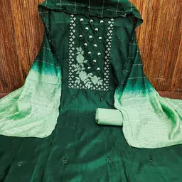 KALINI Ethnic Motifs Embroidered Sequinned Unstitched Dress Material-image-45