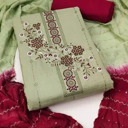 KALINI Embroidered Unstitched Dress Material-image-76