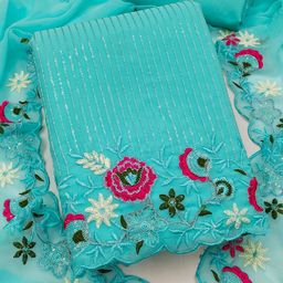KALINI Embroidered Unstitched Dress Material-image-9