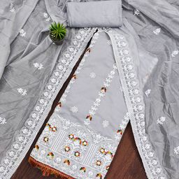 SHADOW & SAINING Embroidered Unstitched Dress Material-image-79