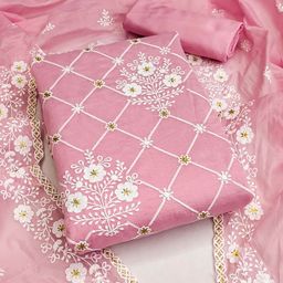 SHADOW & SAINING Embroidered Unstitched Dress Material-picture-7