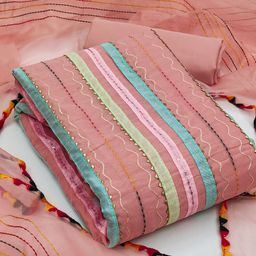 KALINI Embroidered Unstitched Dress Material-image-6