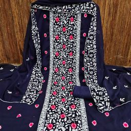 Panzora Floral Embroidered Unstitched Dress Material-image-20