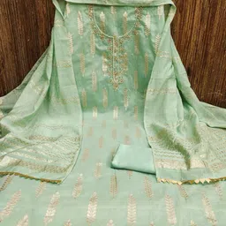 LeeliPeeri Designer Embroidered Unstitched Dress Material-image-94