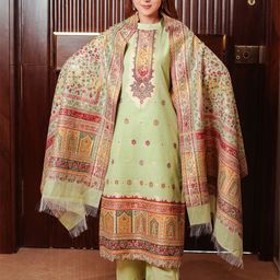 KIDAR Embroidered Cotton Silk Unstitched Dress Material-image-27