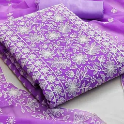 LeeliPeeri Designer Embroidered Unstitched Dress Material-image-85