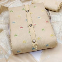Peachmode Floral Unstitched Dress Material-picture-6