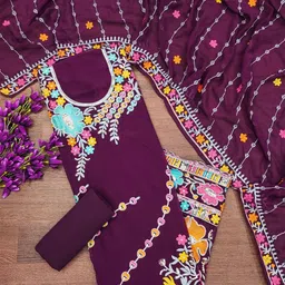 Panzora Embroidered Unstitched Dress Material-image-89