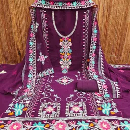 KALINI Embroidered Unstitched Dress Material-picture-27
