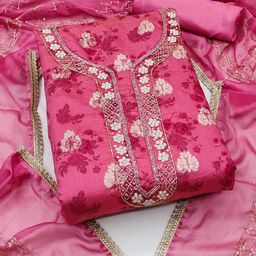 KALINI Floral Printed Zari Unstitched Dress Material-picture-20