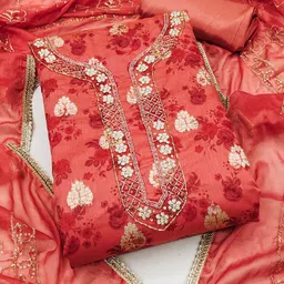 KALINI Floral Printed Zari Unstitched Dress Material-picture-17