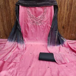 KALINI Embellished Sequinned Unstitched Dress Material-image-51