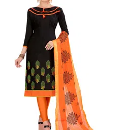 MANVAA Embroidered Pure Cotton Unstitched Dress Material-46