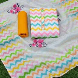 KALINI Printed Pure Cotton Unstitched Dress Material-image-17