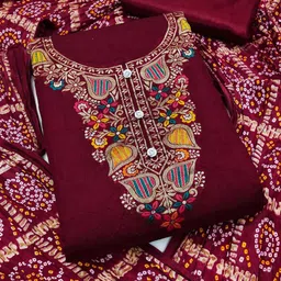 KALINI Ethnic Motifs Printed Unstitched Dress Material-image-48