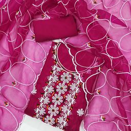 KALINI Embroidered Organza Unstitched Dress Material-image-55