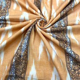 PALASH Floral Printed Pure Cotton Ikat Unstitched Dress Material-image-74