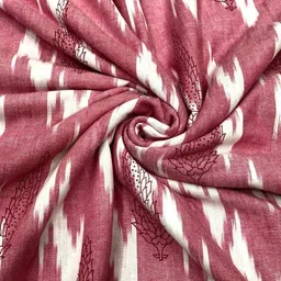 PALASH Abstract Printed Pure Cotton Ikat Block Unstitched Dress Material-21