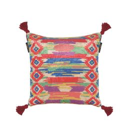 HOSTA HOMES Set Of 2 Multicoloured Abstract Digitally Printed Velvet Square Cushion Covers image 2