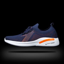 ASIAN Men Navy Blue Printed Sneakers-image-10