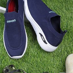 ASIAN Men Hattrick-35 Memory Foam Mesh Slip -On Running Shoes-5