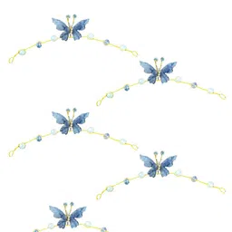 Hair Flare Set of 5 Artificial Butterfly Bridal Hair Accessory-image-52