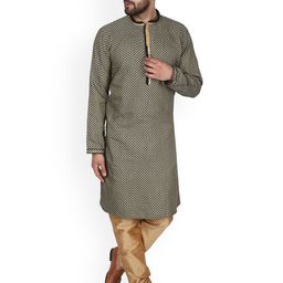 Enciger Ethnic Motifs Printed Mandarin Collar Regular Kurta with Churidar-picture-17