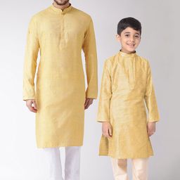 TABARD Boys Yellow Kurta with Churidar-image-40